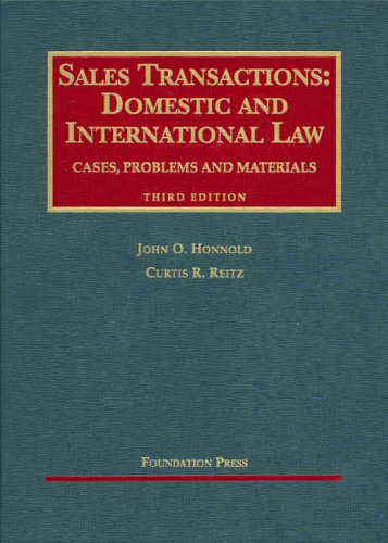 Stock image for Sales Transactions: Domestic and International Law, Third Edition (University Casebook Series) for sale by St Vincent de Paul of Lane County