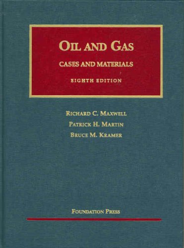 Imagen de archivo de The Law of Oil and Gas - Cases and Materials a la venta por HPB-Red