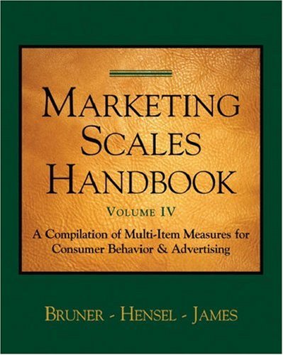 Stock image for Marketing Scales Handbook, Volume IV: Consumer Behavior (Marketing Scales Series) for sale by BooksRun