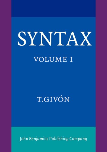 Imagen de archivo de Syntax: An Introduction Volume I a la venta por Front Cover Books
