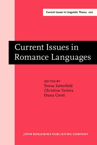 Beispielbild fr Current Issues in Romance Languages: Selected papers from the 29th Linguistic Symposium on Romance Languages (LSRL), Ann Arbor, 8 "11 April 1999 (Current Issues in Linguistic Theory) zum Verkauf von Books From California