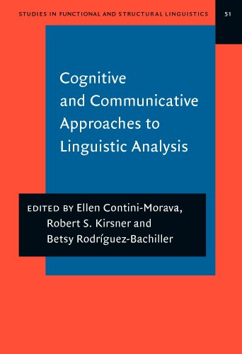 Stock image for Cognitive and Communicative Approaches to Linguistic Analysis (Studies in Functional and Structural Linguistics) for sale by Books From California