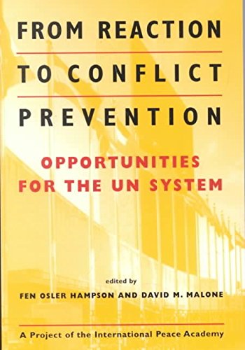 Beispielbild fr From Reaction to Conflict Prevention: Opportunities for the UN System zum Verkauf von Wonder Book