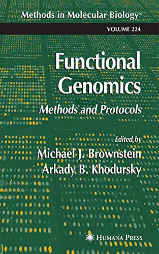 9781588292919: Functional Genomics: Methods and Protocols: 224 (Methods in Molecular Biology)