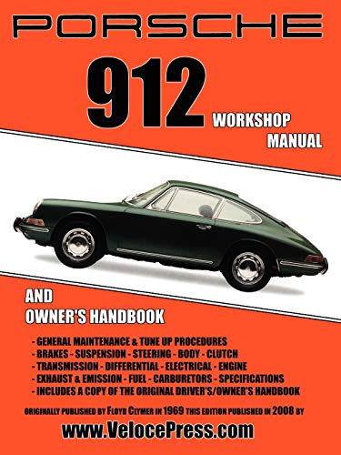 Imagen de archivo de Porsche 912 Workshop Manual 1965-1968 a la venta por SecondSale
