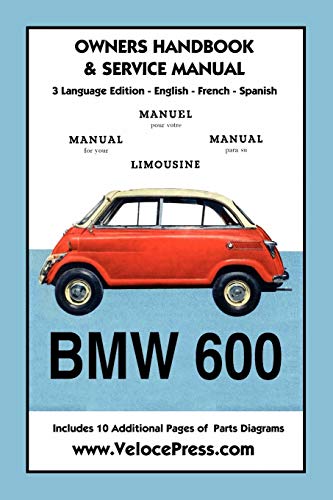 Beispielbild fr BMW 600 Limousine 1957 59 Owners Manual Service zum Verkauf von PBShop.store US
