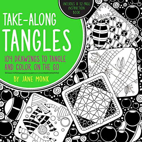 Stock image for Take-Along Tangles: 104 Drawings to Tangle and Color on the Go (Tangled Color and Draw) for sale by HPB Inc.