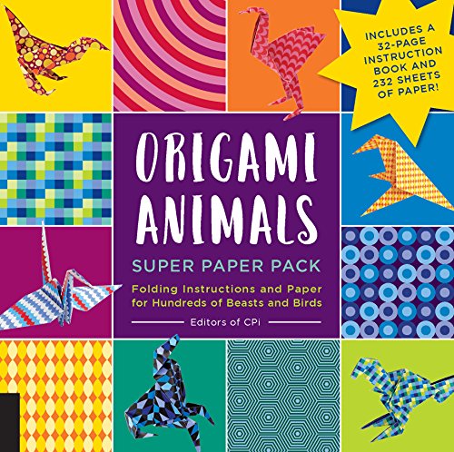 Beispielbild fr Origami Animals Super Paper Pack: Folding Instructions and Paper for Hundreds of Beasts and Birds--Includes a 32-page instruction book and 232 sheets of paper! (Origami Super Paper Pack) zum Verkauf von ZBK Books