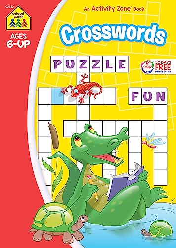 9781589470750: School Zone - Crosswords Workbook - 64 Pages, Ages 6+, Word Puzzles, Vocabulary, Spelling, and More (School Zone Activity Zone Workbook Series)