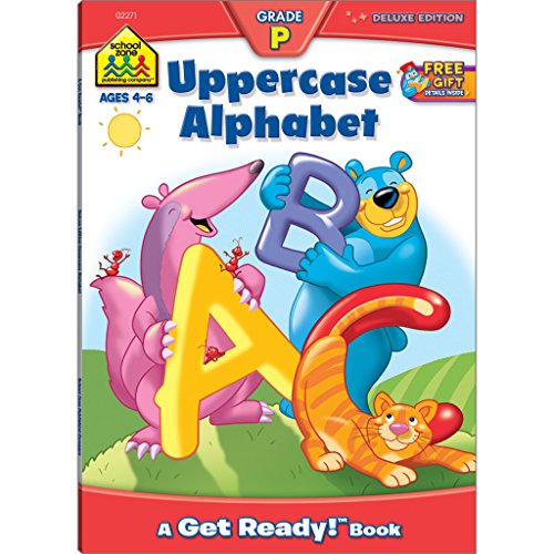 9781589473447: School Zone - Uppercase Alphabet Workbook - 64 Pages, Ages 4 to 6, Preschool to Kindergarten, ABC's, Letters, Tracing, Writing, Beginning Sounds, and More (School Zone Get Ready!™ Book Series)