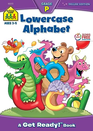 Beispielbild fr School Zone - Lowercase Alphabet Workbook - 64 Pages, Ages 3 to 5, Preschool to Kindergarten, Picture-Word & Letter-Word Recognition, Tracing, and More (School Zone Get Ready! Book Series) zum Verkauf von Your Online Bookstore