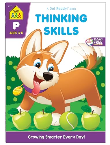 Imagen de archivo de School Zone - Thinking Skills Workbook - 64 Pages, Ages 3 to 5, Preschool to Kindergarten, Problem-Solving, Logic & Reasoning Puzzles, and More (School Zone Get Ready!T Book Series) a la venta por SecondSale