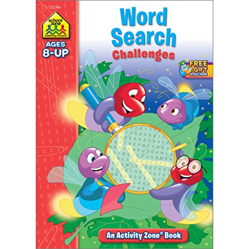 Imagen de archivo de School Zone - Word Search Challenges Workbook - 32 Pages, Ages 8+, 2nd Grade, 3rd Grade, Word Puzzles, Games, Codes, Vocabulary, History, and More (School Zone Activity Zone Workbook Series) a la venta por Seattle Goodwill