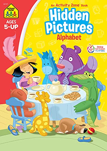 Beispielbild fr School Zone - Hidden Pictures Alphabet Workbook - 32 Pages, Ages 5 and Up, ABCs, Picture Puzzles, Hidden Objects, Rhyming, Letter Sounds, and More (School Zone Activity Zone? Workbook Series) zum Verkauf von SecondSale