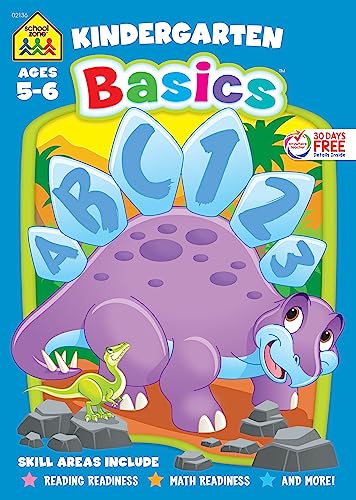 9781589474369: School Zone - Kindergarten Basics Workbook - 32 Pages, Ages 5 to 6, Shapes, Sorting, Beginning Sounds, Numbers, and More (School Zone Basics Workbook Series)