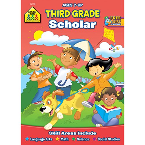 Imagen de archivo de School Zone - Third Grade Scholar Workbook - 32 Pages, Ages 7 and Up, 3rd Grade, Language Arts, Math, Science, Social Studies, and More a la venta por SecondSale