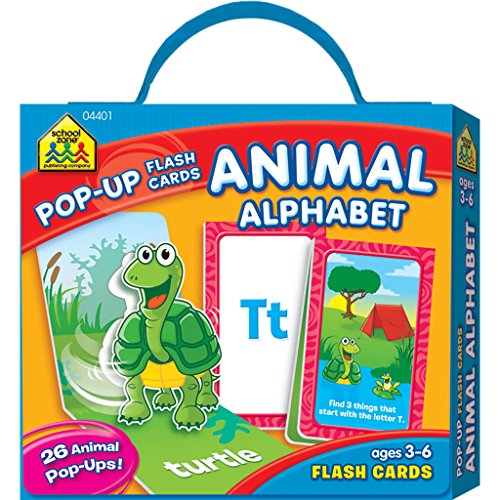 School Zone - Animal Alphabet Pop-Up Flash Cards, Ages 3 through 6, Preschool through Kindergarten, ABC's with Adorable Pop-Up Illustrations (9781589479326) by School Zone; Joan Hoffman