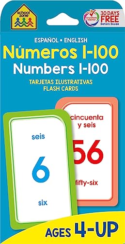 Stock image for Numbers 1-100 Flash Cards - Bilingual (Spanish Edition) for sale by Ergodebooks