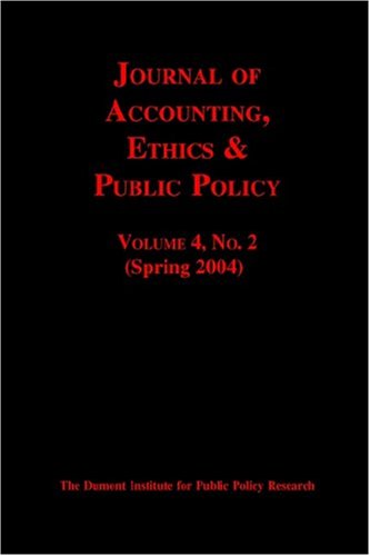 Journal Of Accounting, Ethics & Public Policy, No. 2 (9781589611832) by McGee, Robert