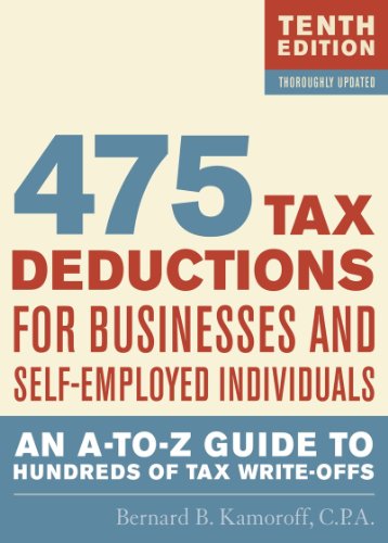 Imagen de archivo de 475 Tax Deductions for Businesses and Self-Employed Individuals: An A-to-Z Guide to Hundreds of Tax Write-Offs a la venta por The Book Spot