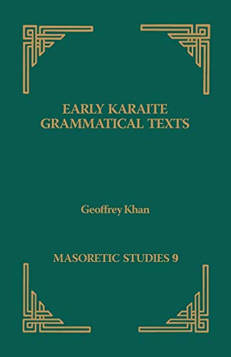 Beispielbild fr Early Karaite Grammatical Texts zum Verkauf von Lucky's Textbooks