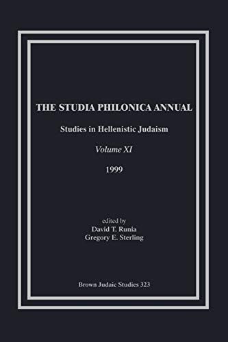 Imagen de archivo de The Studia Philonica Annual, XI, 1999 a la venta por Lucky's Textbooks