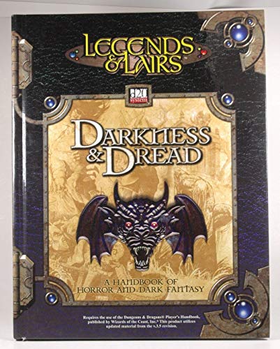 Beispielbild fr Legends & Lairs: Darkness & Dread zum Verkauf von Slack's Book Barn