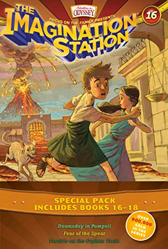 Stock image for Imagination Station Books 3-Pack: Doomsday in Pompeii / In Fear of the Spear / Trouble on the Orphan Train (AIO Imagination Station Books) for sale by Lakeside Books