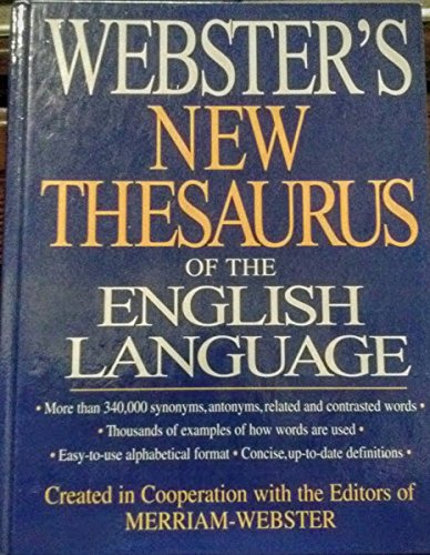 Stock image for Webster's New Thesaurus of the English Language for sale by Better World Books