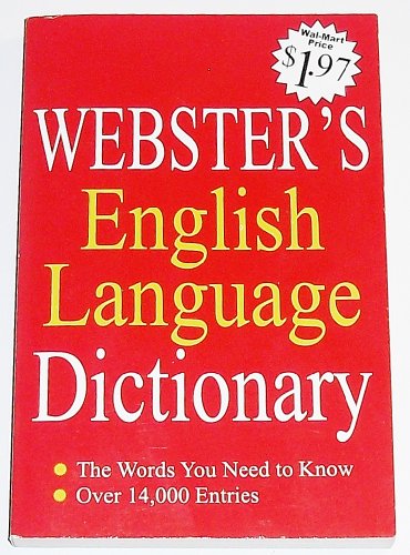 Beispielbild fr Webster's English Language Dictionary zum Verkauf von Wonder Book