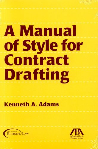 Stock image for A Manual of Style for Contract Drafting for sale by Ergodebooks