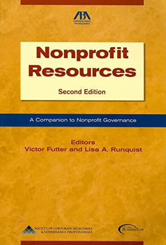 9781590314265: Nonprofit Resources: A Companion to Nonprofit Governance