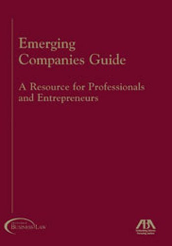 Stock image for Emerging Companies Guide: A Resource for Professionals and Entrepreneurs for sale by HPB-Red