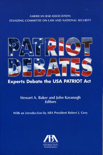 Imagen de archivo de Patriot Debates: Experts Debate the USA Patriot Act a la venta por HPB-Red