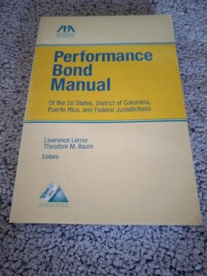 9781590316481: Performance Bond Manual of the 50 States, District