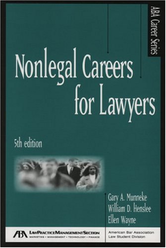 Beispielbild fr Nonlegal Careers for Lawyers zum Verkauf von Better World Books