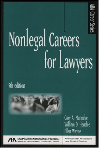 Stock image for Nonlegal Careers for Lawyers for sale by SecondSale