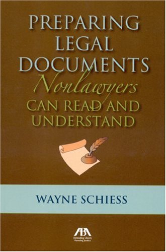 Imagen de archivo de Preparing Legal Documents Nonlawyers Can Read and Understand a la venta por BooksRun