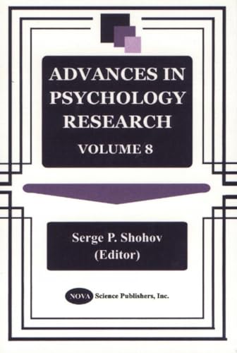 9781590331248: Advances in Psychology Research: Volume 8