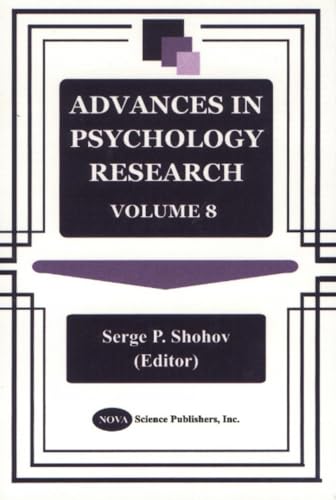 Stock image for Advances in Psychology Research (Advances in Psychology (Nova Science)) for sale by Bookmonger.Ltd