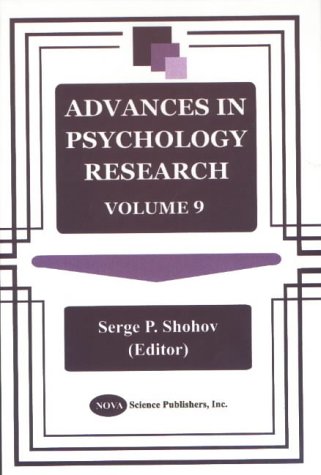 Stock image for Advances in Psychology Research for sale by Wonder Book