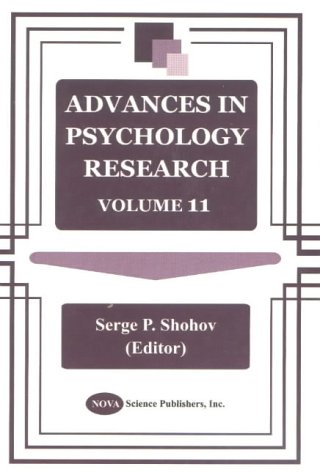 Stock image for Advances in Psychology Research, Volume 11 for sale by Tiber Books