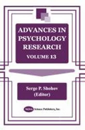 Stock image for Advances in Psychology Research; V. 13 for sale by ThriftBooks-Atlanta