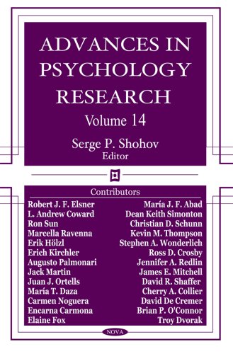 Imagen de archivo de Advances in Psychology Researchvolume 14 a la venta por ThriftBooks-Atlanta