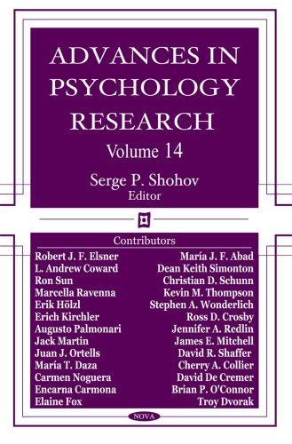 9781590333938: Advances in Psychology Research: Volume 14