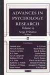 Stock image for Advances in Psychology Research: v. 19 for sale by Prominent Books