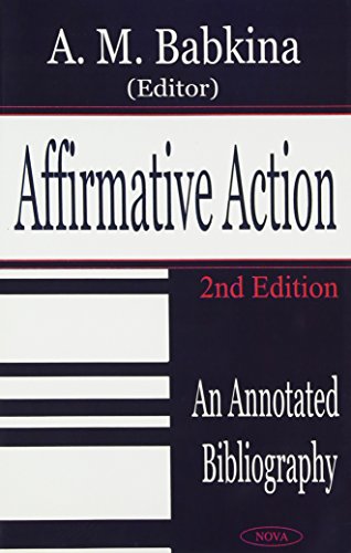 9781590335703: Affirmative Action: An Annotated Bibliography