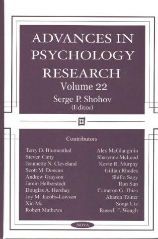 9781590336526: Advances in Psychology Research