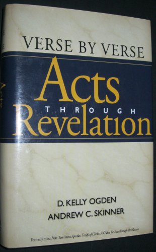 Beispielbild fr Verse by Verse: Acts Through Revelation zum Verkauf von Jenson Books Inc