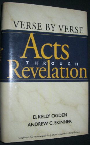 Stock image for Verse by Verse: Acts Through Revelation for sale by Jenson Books Inc